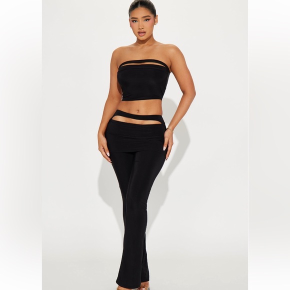 BRAND NEW BLACK CUT OUT LEGGINGS SET - Picture 6 of 6